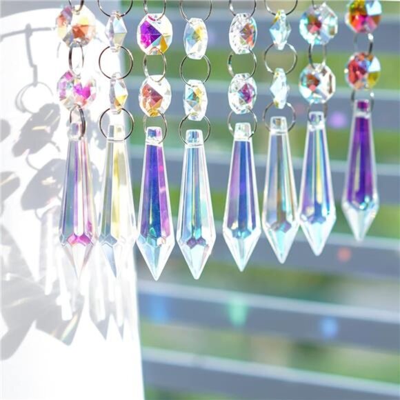 20pcs 55mm Suncatcher Aurora Chandelier Icicle Crystal - Picture 1 of 7